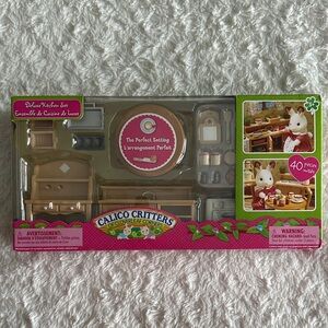 Calico Critters Deluxe Kitchen Set 40 piece toy set NEW in unsealed box